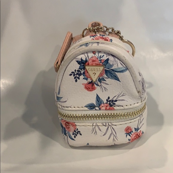 guess mini backpack keychain